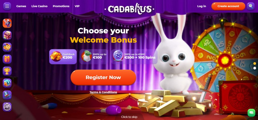 бонусы Cadabrus Casino